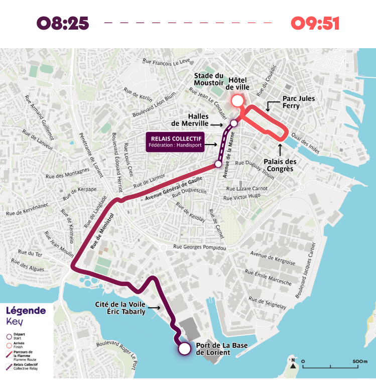 Parcours de la flamme